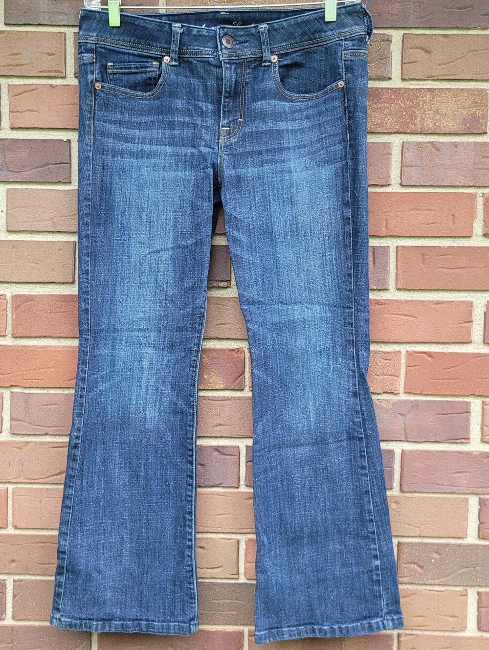 American Eagle Original Bootcut Jeans Dark Wash Womens 12 Short Measures 33x29.5